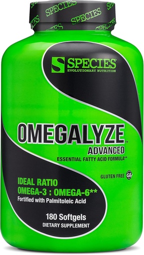 [BRSWIHICA55BMHLK] Species Nutrition Omegalyze Support Supplements, Essential Fatty Acid Formula, Supplement to Help Maximize Recovery, Omega 3,6 and 7 Formula,180 Capsules