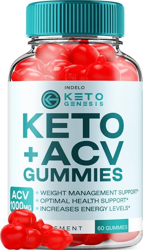 [BRSROBAEOVYWG3L6] Keto Genesis ACV Gummiesアドバンストグミー1000mg、Genesis Keto + ACV重量管理グミーApple Cider Vinegaresis栄養補助食品サプリメントジェネシスグミーレビュービタミンB12 B6(60グミー)