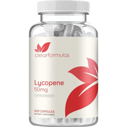 [BRSRAZYDBMMRGC3D] Tomato Based Lycopene Supplement - Extra Strength Lycopene 50mg Non-GMO Super Potent Antioxidant and Carotenoid Heart and Prostate Health Supplement for Men - Made in a cGMP US Lab (Lycopene)