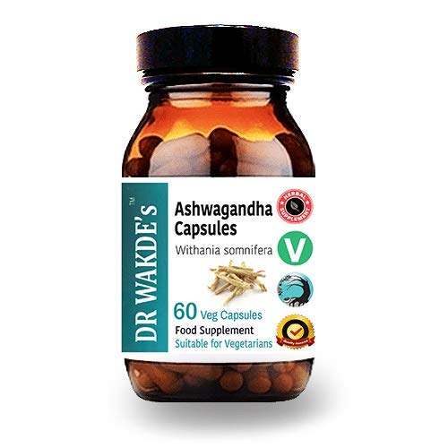 [BRSWIEIKAJ5WEYLM] DR WAKDE'S Ashwagandha Capsules (Indian Ginseng, Withania somnifera, 60 Veg Caps, Plant-Based Supplement, Ayurvedic Herb, All Natural, Vegan)