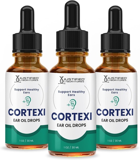 [BRSROFIEBEHQYCD6] Уніфіковані лабораторії (3 пакет Cortexi Ear Drops Cortexi Healthy Eardrum Oil Supports Здорові ефіри Premium суміш ефірних масел 3 пляшки