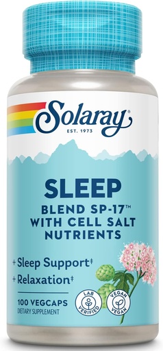 [BRSWIYQAO5YRSHYV] SOLARAY Sleep Blend SP-17 | Herbal Blend w/Cell Salt Nutrients to Help Support Healthy Sleep & Relaxation | Non-GMO, Vegan | 100 VegCaps