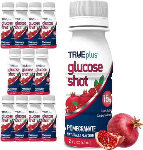 [BRSROAT4OF7GK3L2] TRUEplus Glucose Shots 12 Bottles - Pomegranate