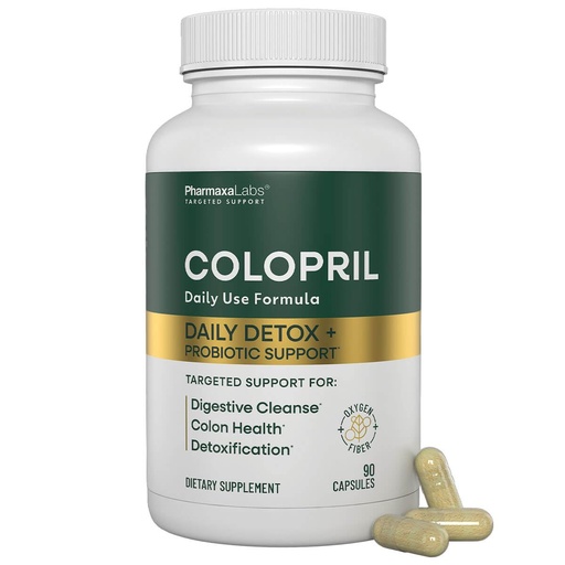 [BRSWK2T5BJ5R4GY7] Colon Cleanse Dietary Supplement - Supports Cleansing of Bowels & Digestive Tract - Eases Constipation - Ginger Root, Lactobacillus, Psyllium Husk & Magnesium Oxide - 90 Capsules (Pack of 1)