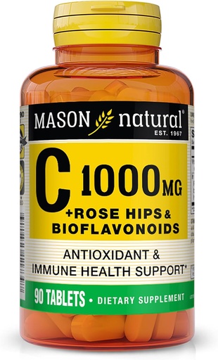 [BRSWIZ33OBYA223Y] MASON NATURAL C 1000 MG Plus Rose HIPS and BIOFLAVONOIDS Complex