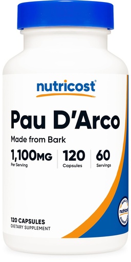 [BRSRMAQCPJ7BYGTP] Nutricost PAU D'Arco Inner Bark 1100mg, 120 Vegetarian Capsules (60 Serv) - Non-GMO & Gluten Free
