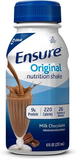 [BRSWKZITB55RMF3G] Ensure Original Nutrition Shake with 9 Grams of Protein, Meal Replacement Shakes, Milk Chocolate, 8 fl oz (Pack of 16)