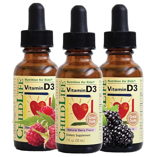 [BRSWIYAPPNYA4CT6] ChildLife Essentials Baby Vitamin D3 Drops - for Infants, Children, & Toddlers, Vitamin D Drops, 500 IU per Serving, Immune & Bone Health Support, Natural Berry Flavor - 1 Fl Oz (Pack of 3)
