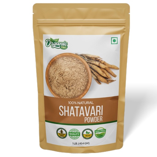 [BRSROGT2OIPW2ET2] ORGANIC ZING Shatavari Powder – Food Grade – 454 g / 16 oz - Natural Plant Powder for Culinary and Daily Food Use
