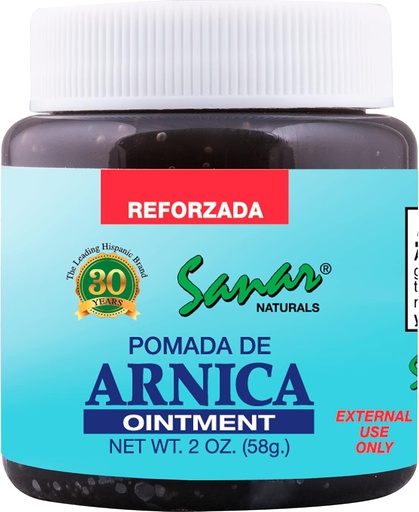 [BRSW22YCCECWG33O] Sanar Naturals Arnica Dark Ointment Relief, 2 oz - Fast Action for Joint, Back, Neck, Knee, Hand, Foot, and More, Travel Size