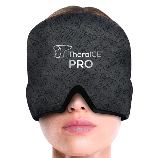 [BRSROEAKCUNGOALV] TheraICE Migraine Relief Cap PRO, Headache Relief Cap, Ice Face Mask, Cold Compress Head Wrap for Tension Headache Relief, Stress & Hangover, FocusZone Technology Provides Extra Cooling & Pressure