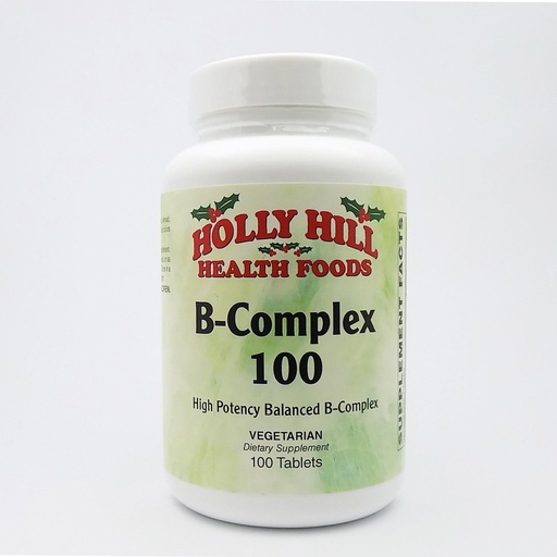 [BRSWKEYBOADRGADK] Holly Hill Health Foods, B Complex 100 Vegetarian Formula, 100 Tablets