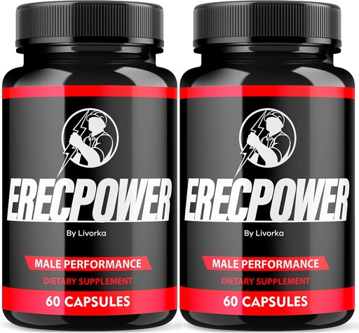 [BRSRAEICA4GRQYLZ] LIVORKA Erecpower Multivitaminski moški zmogljivosti Kapsule za zdravje moških, Napredna formula - 120 Kapsule (2 mesec dobave) - Pakiranje po 2