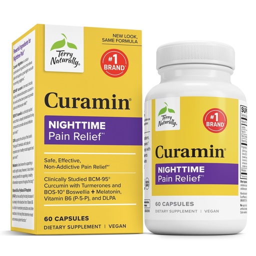 [BRSROZAQBN6BUC35] Terry Naturally Curamin Nighttime - Curcumin & DLPA Capsule Supplement - Non-GMO Supplement to Support Healthy Sleep & Relaxation - Herbal Supplement with Melatonin - 60 Capsules
