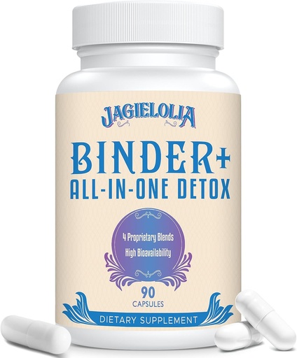 [BRSROHQNBUHW2YDP] Tudo-em-um Detox Binder Suplemento 1500 MG - Alta biodisponibilidade, Liver Gut Detox Cleanse com carvão ativado, Zeolite & Bentonite Clay para Toxinas, Fígado, Digestivo, 90 Cápsulas Vegan
