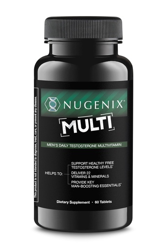 [BRSWGZTRBBYGEAI4] Nugenix Multivitamin for Men, Multivitamin and Testosterone Support - 19 Vitamins and Minerals, Supports Free Testosterone, Balance Cortisol, Promotes Nitric Oxide Production, Blood Flow - 60 Tablets