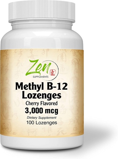 [BRSWY2Y5OUDW2G3Z] Best Metholated b12 Vitamin & B12 with Folic Acid Supplement - with Vitamins B-6, Folic Acid, Biotin - Support Cardiovascular Health, Healthy Immune System, Brain & Nerve Function - 100 Lozenge