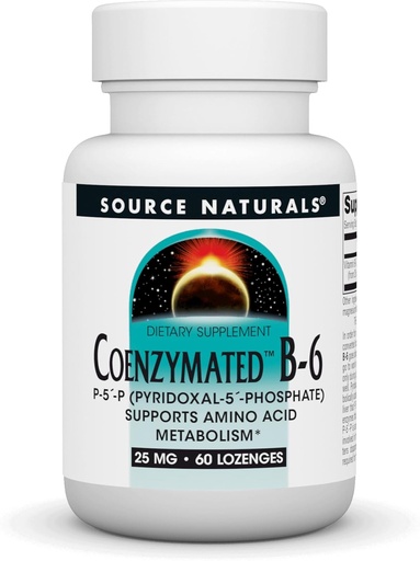 [BRSWIYQAOMDREA3C] Quelle Naturals Coenzymated B-6 25mg P-5 Pyridoxal-5 Phosphat Fast-Acting, schnelle Lösung Vitamin unterstützt Aminosäure Stoffwechsel * - 60 Lozenges