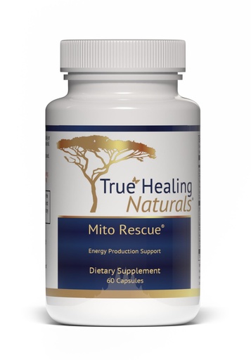 [BRSWGAL2OUMBM2Y4] True Healing Naturals - Mito Rescue, Mitochondrial Support Supplements, 60 Vegetarian Capsules