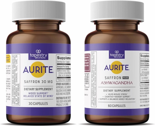 [BRSRA2QCCEHWYDTO] Saffron Ashwagandha & Saffron Supplement Bundle. Stress Management, Mood Support, Long-Term Memory, Vegetarian Friendly, Non-GMO, Gluten-Free, Soy-Free