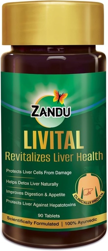 [BRSROAQ2CV7BM3IY] Zandu Livital Tablets, 100% Ayurvedic Ingredients, Protects Liver Against Various Hepatotoxins| Beneficial in Fatty Liver| Improves Digestion and Appetite & Aids in Liver Detox