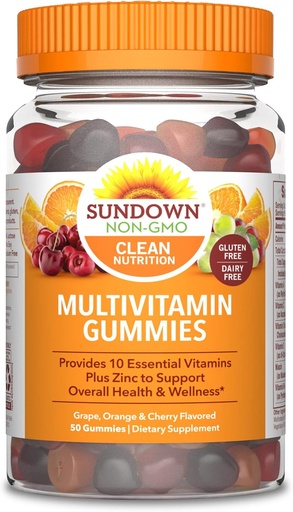 [BRSWIFQCBV7R6HI5] Sundown Multi-vitamine Gummies, 50 Telling (verpakking van 3)