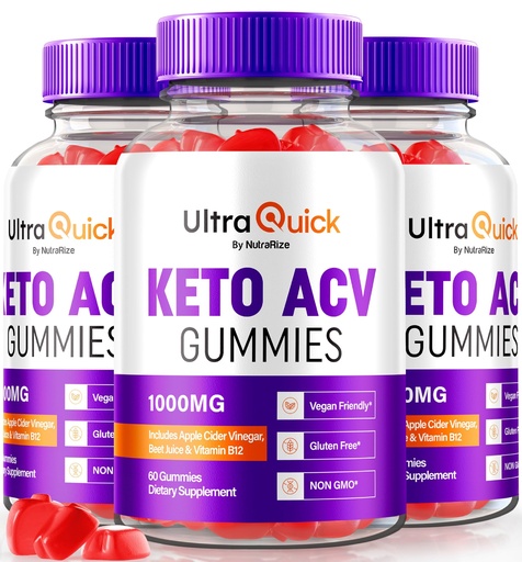 [BRSRAFQ2BUNROA37] (3 Pack) Ultra Quick Keto ACV Gummies, Ultra Quick Keto ACV Gummies Weight Loss Support, Natural Keto+ACV, Premium Keto Plus ACV Formula, Apple Cider Vinegar Gummy, Official UltraQuick (180 Gummies)