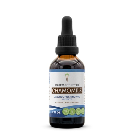 [BRSWEC33BEAQ4A3K] Secrets of the Tribe Chamomile Alcohol-Free Liquid Extract, Chamomile (Matricaria Recutita) Dried Flower Tincture Supplement (2 FL OZ)
