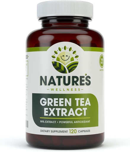 [BRSWKFIGDMGBKA3A] Green Tea Extract 98 EGCG ile Standartlaştırılmış | Sağlıklı Kilo Desteği, Metabolism, Enerji, Kalp Sağlığı | Yeşil Çay Kapsülleri Antioksi ve Free Radikal Scavenger 1000 mg