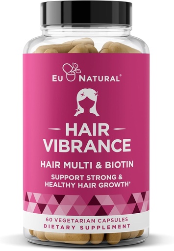 [BRSWGAL5OICB63DK] Vibrance Hair Growth Vitamins for Women – Grow Hair Faster, Healthier, and Stronger with Potent MultiBlend of Biotin & OptiMSM – Supports Thicker, Shinier Hair & Regrowth – 60 Vegetarian Soft Capsules