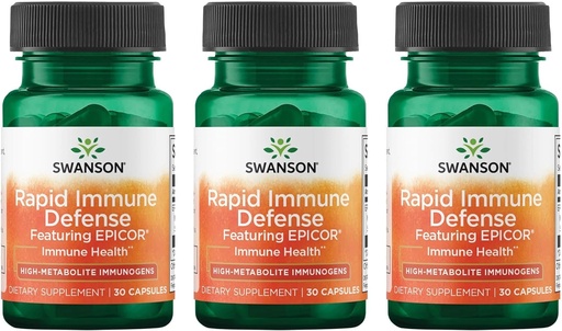 [BRSWGFD3BUOQYDY3] Difesa Immune Rapid Swanson Con Epicor 500 mg 30 Caps (3 Pack)