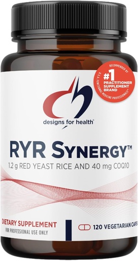 [BRSWIYIKAV4WGFLA] Progetti per la salute RYR Synergy - Red Yeast Rice Supplement - 1200mg Red Yeast Rice + CoQ10 per supportare la salute cardiovascolare + Manutenzione dei livelli di lipidi in Gamma normale (120 capsule)