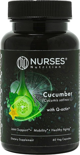 [BRSROEITOF5BMF3H] Clinically Studied – Joint Health & Recovery – Premium Cucumber Supplement with Q Actin – 2 Month Supply – 60 Capsules – Third Party Tested – Vegan Gluten Free