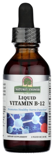 [BRSWIY35AIIWYGTO] Nature's Answer Liquid Vitamin B-12 | Promotes Healthy Nerve Function & Energy Levels | Naturally Flavored & Gluten-Free 2oz