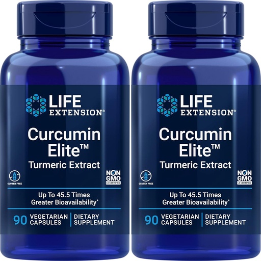 [BRSWYFD3DF6BAAA4] Life Extension Curcumin Elite Turmeric Extract, 90 Caps (Pack of 2)