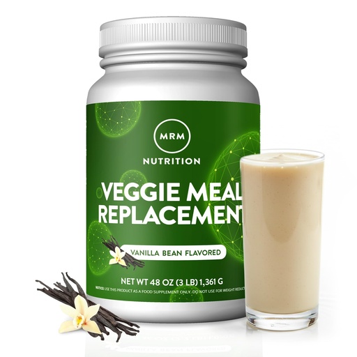 [BRSWIHLRBUNRSGTC] MRM Nutrition Veggie Meal Replacement Protein - Vanilla Bean Flavored, 22g Vegan, for Women & Men, Macronutrient Formula with Enzymes & Amino Acids - 28 Servings