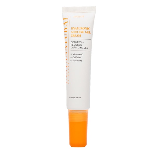 [BRSWYZ3QBFYA4E34] InstaNatural Hyaluronic Acid Eye Gel Cream, Hydrating Under Eye Cream for Women & Men, Decreases Puffiness, Dark Circles and Wrinkles, with Vitamin C, Caffeine, Squalane & Peptides, 0.5 Fl Oz