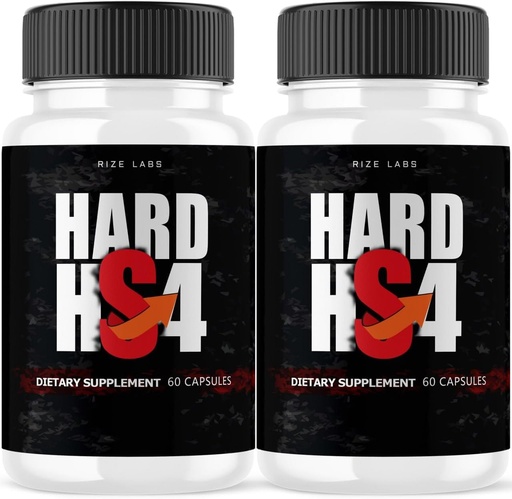[BRSROHQOA4CWY3A4] Rize Labs Hard HS4 Kapsler, Hard HS4 for menns helse, Hard HS4 Extra Styrke piller, Hard HS4 mannlig støtte for total ytelse, Hard HS4 Maksimum Formula anmeldelser (120 Kapsler) (Pack of 2)