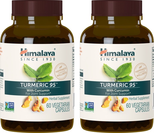 [BRSWIYYPOMNWI23Y] Himalaya Turmeric 95 - Herbal Turmeric Curcumin Supplement for Joint Support and Mobility, Turmeric Pills, 95% Curcuminoids - Vegan, Non-GMO, Gluten Free, 600 mg, 120 Capsules