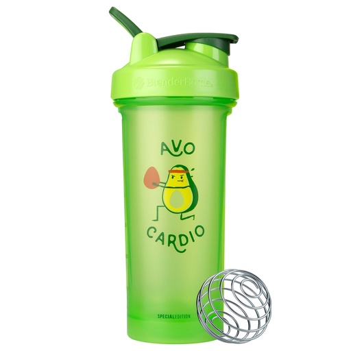 [BRSWYZQYOQNQM3LZ] BlenderBottle Just for Fun Classic V2 Shaker Bottle Perfect for Protein Shakes and Pre Workout, 28-Ounce, Avo Cardio