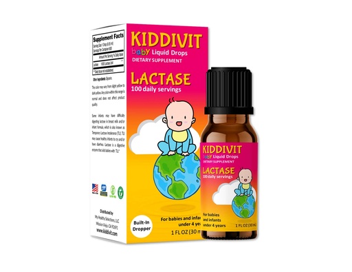 [BRSWYFQEOQBRAHLG] Baby Lactase Drops 1000 Units – Gentle Digestive Support Enzyme Supplement – 100 Daily Servings – Built-In Dropper, Glass Bottle – Gluten Free, Vegetarian, 1oz