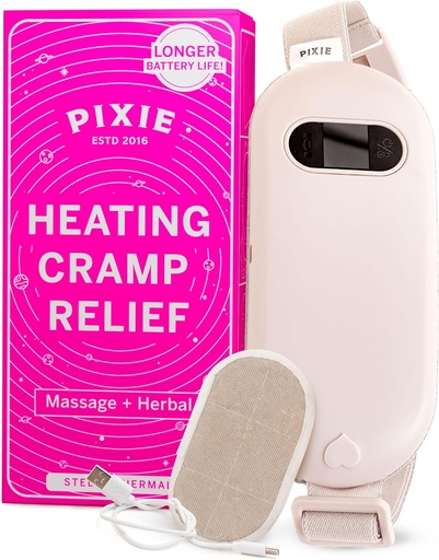 [BRSROYILBMOWM3Q7] Pixie Rechargeable Heating Pad for Cramps – Herbal Heat Therapy Belt for Back Pain – Natural Relief with Reusable Heating Packs – Thoughtful Gift for Women & Girls