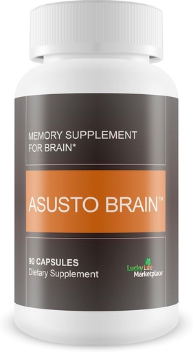 [BRSRMBTRBMPRYH3L] Asusto minne Supplement for hjernen - Forbedret Capsule Formula - Naturlig hjerne, minne og fokus Støtte - Brain Support - Brain Supplement - Nootropic - Naturlig Asusto Sandalwood Forbedret Formula