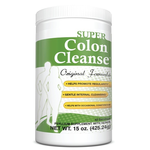 [BRSW2BA3O4IAYGQY] Health Plus Super Colon Cleanse Original Formula (1990-2025), 15 oz Powder, 42 Servings, with Psyllium Husk and Senna Leaf for Constipation Relief and Digestive Support