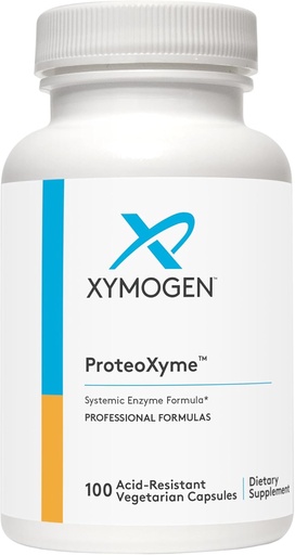 [BRSRMGQTCUPRG2TL] XYMOGEN ProteoXyme - Pancreatic Enzymes, Serrapeptase, Rutin, Papain & Bromelain - Designed to Support Tissue Integrity & Healthy Immune System Balance (100 Acid-Resistant Capsules)