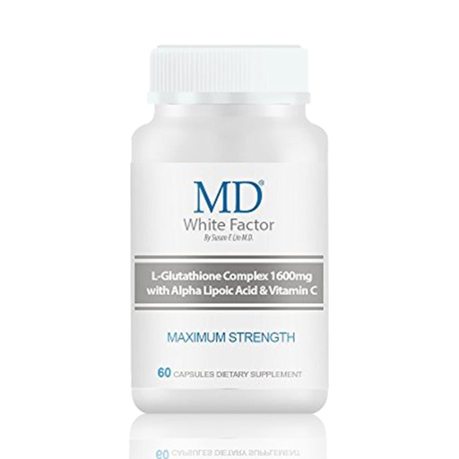 [BRSWGZIQDJ5GE234] MD White Factor - Glutathione Supplement with Effective Antioxidants, Vitamin C & Lipoic Acid | (60 Capsules)