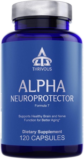 [BRSWG2YOBYOWYH3O] Thrivous Alpha Neuroprotector - Brain Support & Nootropic Supplement med Acetyl L-Carnitine, Alpha GPC, R-Alpha Lipoic Acid, Ginkgo Biloba - 120 Vegan Capsules