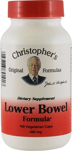 [BRSWK2QADEOAAADG] Dr Christopher's Lower Bowel Formula Vegetarian 100 Capsules 450 mg (Pack of 2)