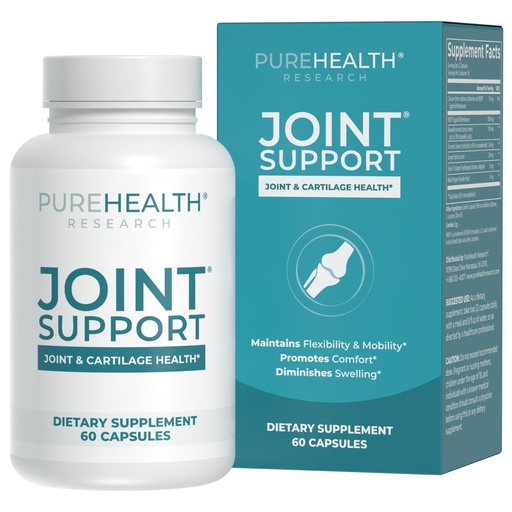 [BRSWYZIYCEIWGYAY] PUREHEALTH RESEARCH Joint Support - Joint Health Supplement for Women & Men - for Mobility, Flexibility & Cartilage - With Calcium, Turmeric, Ginger, Collagen, Eggshell Membrane & More - 60 Capsules