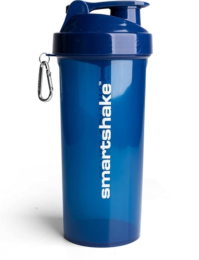 [BRSW2GAKBYBWMFD7] Smartshake Lite Protein Shaker Bottle 1000ml | Leakproof Gym Shaker Drink Bottle for Protein Shakes | Clear Polypropylene Water Bottle, BPA Free Protein Powder Shaker Cup for Men & Women, Navy Blue